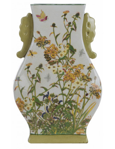 Vaso decorativo con manici l23xp12xh35,5 Blanc Mariclò