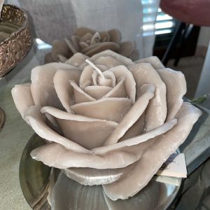 Candela a forma di rosa con bocciolo estraibile CERERIA DI PARMA diametro 20cm