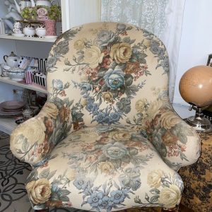 Poltrona inglese di fine '800 con tessuto originale