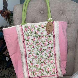 Borsa in tessuto floreale Blanc Mariclò