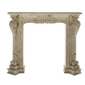 Cornice camino in resina collezione Fragonard L142xP33xH122 Blanc Mariclò