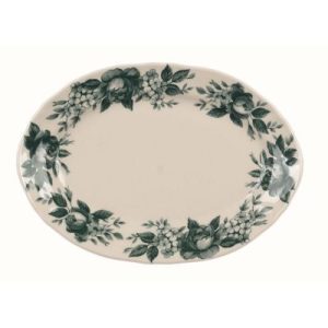 Vassoio ceramica serie Lo Speziale Splendor verdeshabby chic Blanc Mariclò