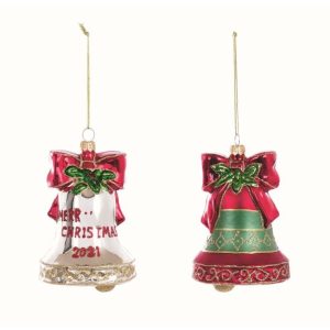 Decorazione Campana Natalizia Christmas 2021 Blanc Mariclò 7,5x7,5xh10 cm