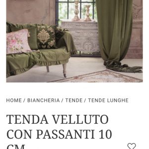 TENDA VELLUTO CON PASSANTI 10 cm