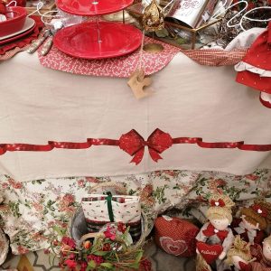 Tovaglia rouge stonewash 140x320 cm