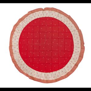 Tovaglietta tonda con balza 40x40 cm