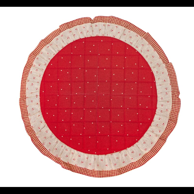 Tovaglietta tonda con balza 40x40 cm