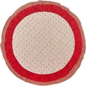 Tovaglietta tonda con balza 40x40 cm