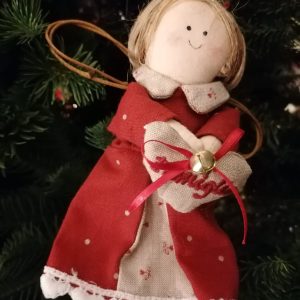 DECORAZIONI NATALIZIE Angeli con dedica h15 cm