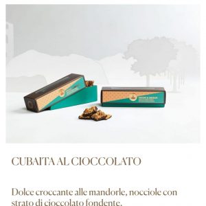 Cubaita al cioccolato Dolce croccante al pistacchio, mandorle e sesamo. 180 GR