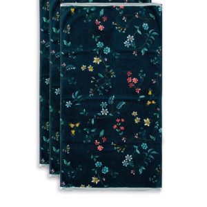 Asciugamano 55x100 Les Fleurs Dark Blue (3Pz) Pip Studio