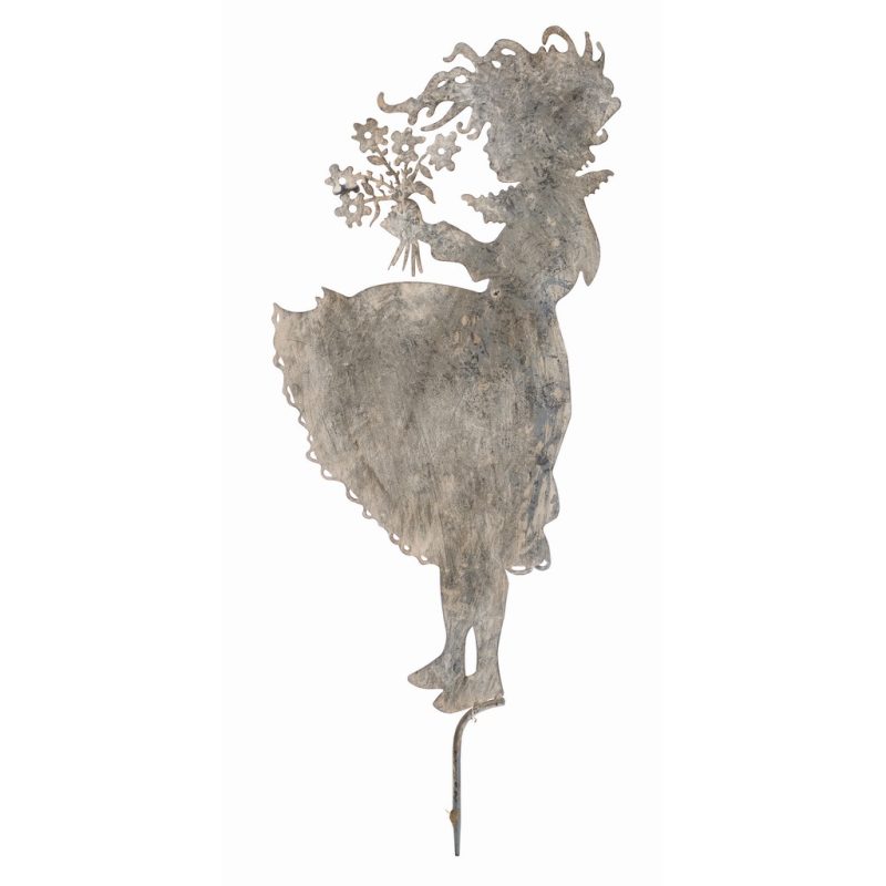 Decoro Giardino Metallo A30539 l32x0,6xh83 Blanc Mariclò