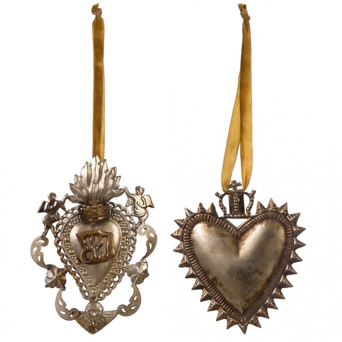 Decoro Cuore Votivo L12xP2xH16 Blanc Mariclò