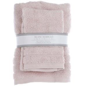 Coppia spugna collezione Infinity di Blanc Mariclò rosa chiaro