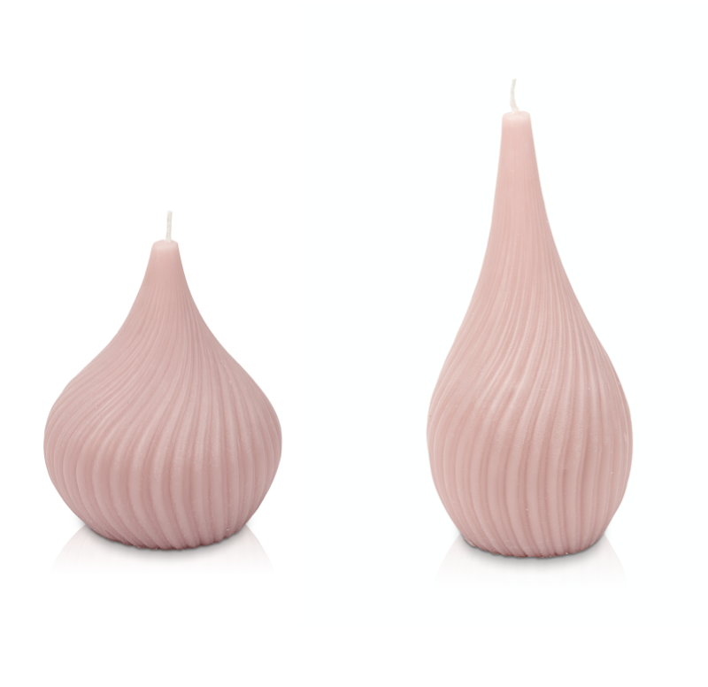 candela a goccia Basso o Alto Cipria, Verde, Grigio grande 12,5x20 piccolo 13x16