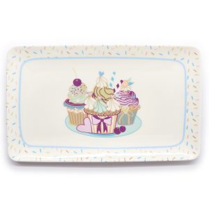 Piatto rettangolare collezione Cup Cake Nuvole di Stoffa