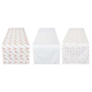 Runner Annette 3 varianti Rosa con fiori Nuvole di Stoffa