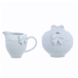 Set Zuccheriera e Lattiera "Sentimento" 12 x 9 x 9 cm di Blanc Mariclò