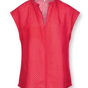 Top Manica Corta Scollo a V Suki Rosso XL Pip Studio