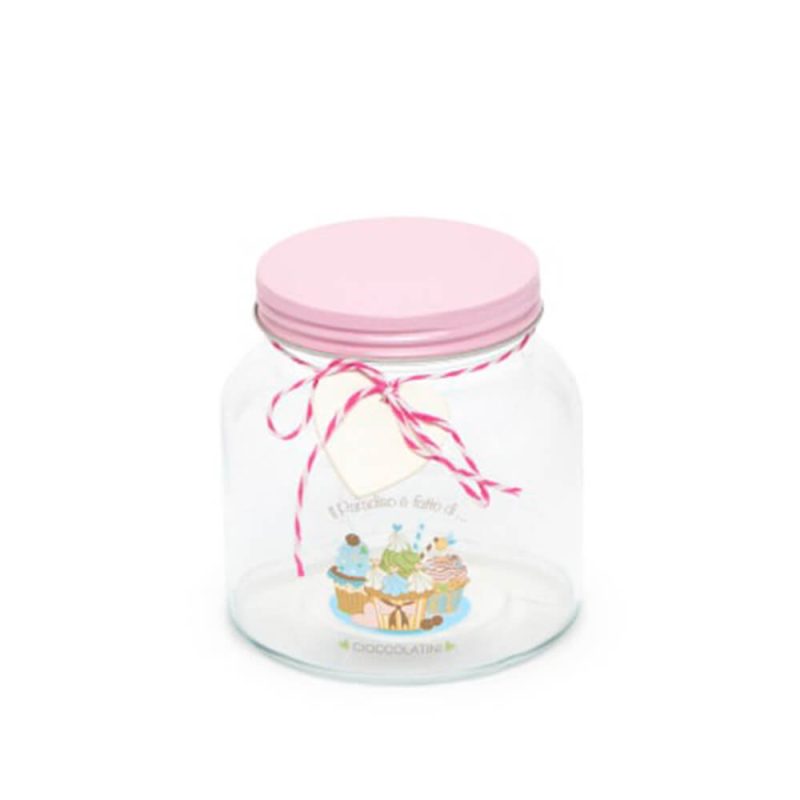 Barattolo vetro Cup Cake 600 ml Nuvole di Stoffa