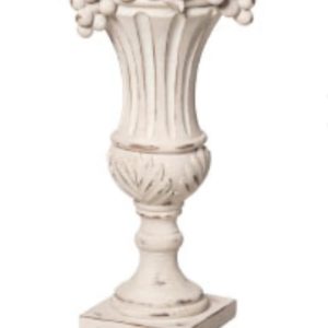 Centrotavola Candeliere piccolo in resina bianco anticato L'Arte di NacchiL16xL15xH33