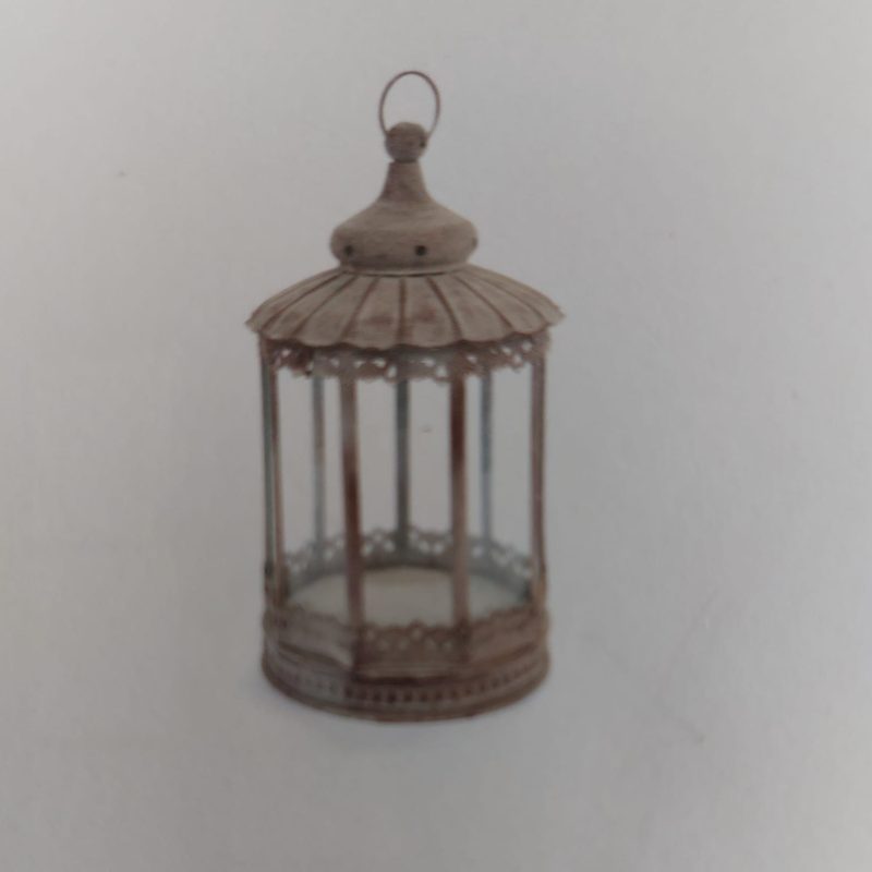 Lanterna metallo Nuvole di Stoffa 25x25x44 cm