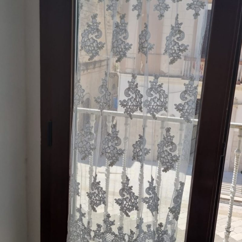 Coppia di Tendine Petra con smerlo in fondo color Biscotto L 60xH120 cm Chez Moi