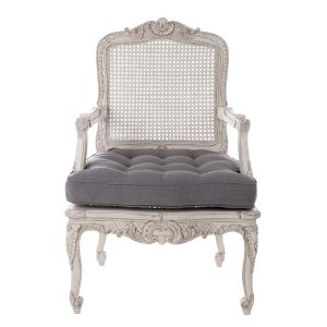 Poltrona collezione Maria Antonietta con cuscino Blanc Mariclò L66xP63xH100 cm