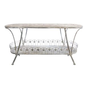 Tavolino Basso in metallo anticato Blanc Mariclò