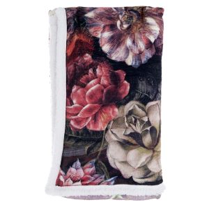 Plaid Sherpa stampato Dream in Bloom Blanc Mariclò