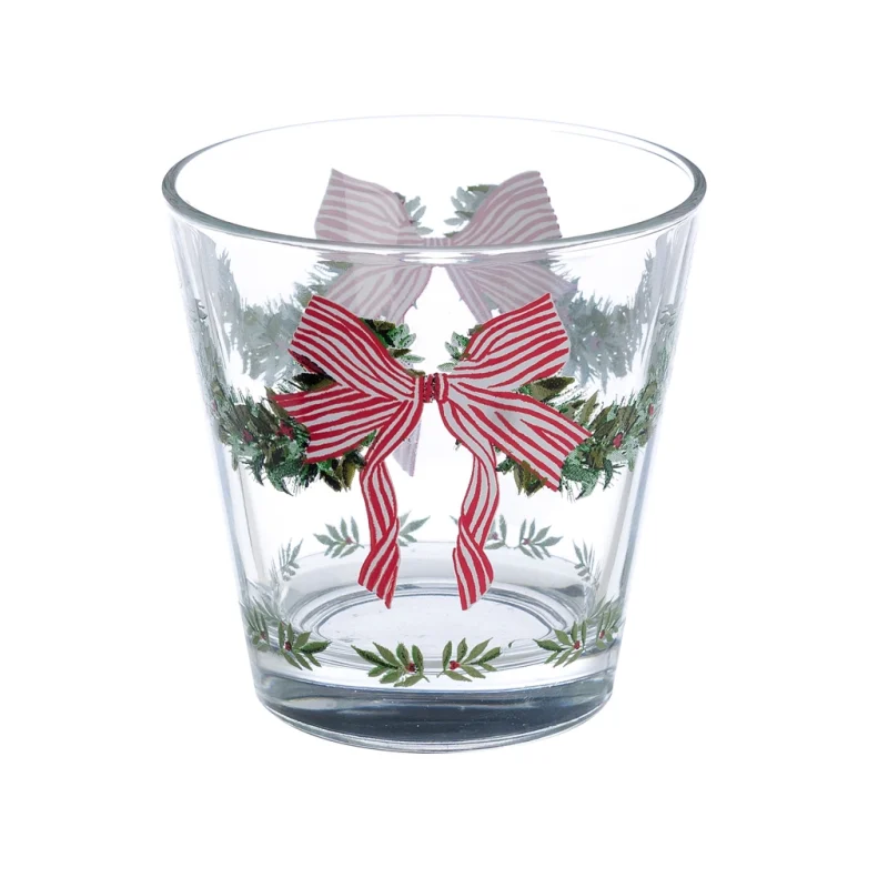 Set 6 bicchieri acqua decoro ghirlanda cc250 coll Libiamo Blanc Mariclò