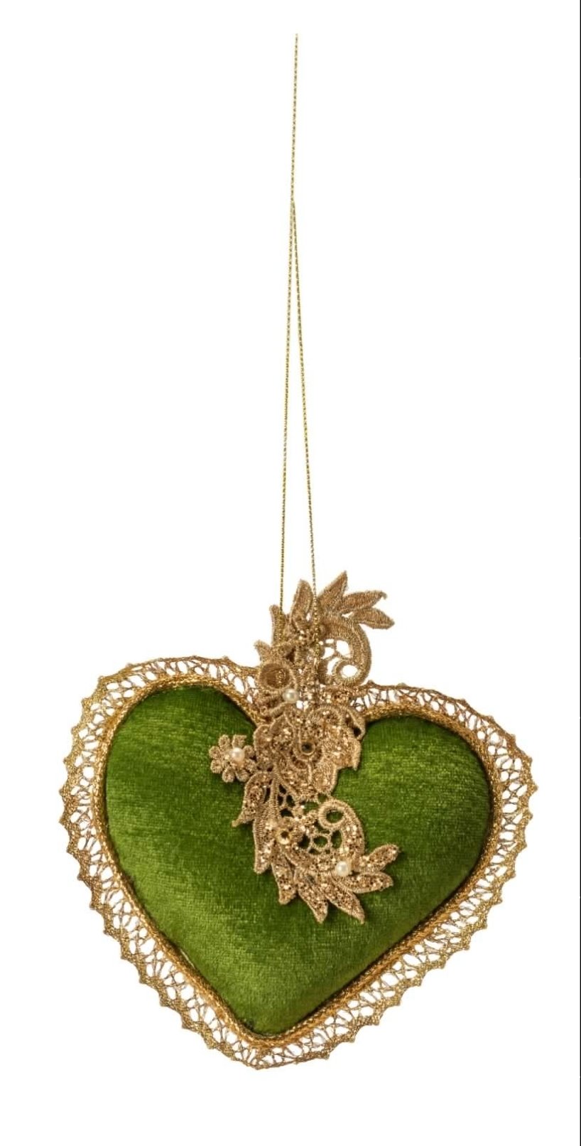 Cuore stoffa da appendere 15 cm Lamart