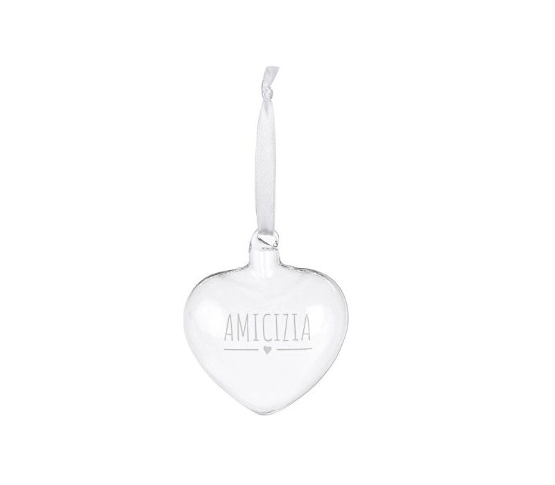 Cuore borosilicato 8x8 Maestra Amicizia e Joy Nuvole di Stoffa