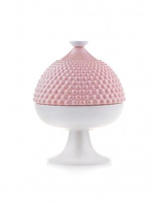 Scatola con coperchio Cipria Emò cm 10x h 13,5