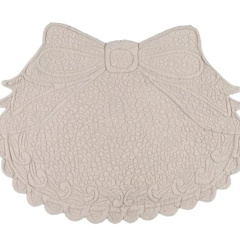 tovaglietta ovale con fiocco orizzontale blanc mariclo,'