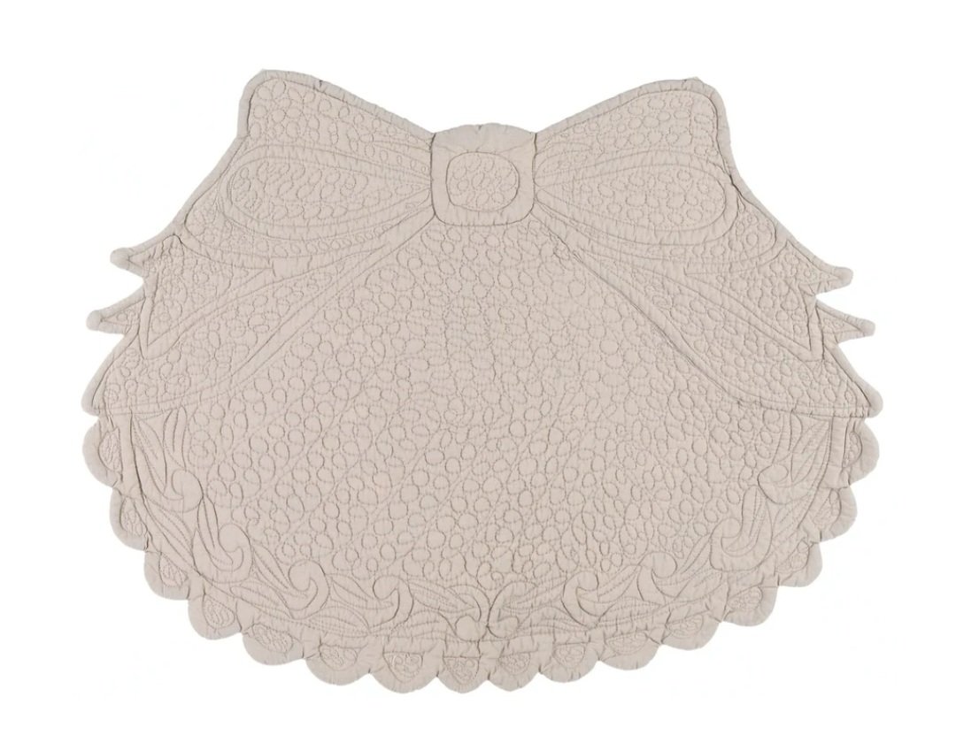 tovaglietta ovale con fiocco orizzontale blanc mariclo,'