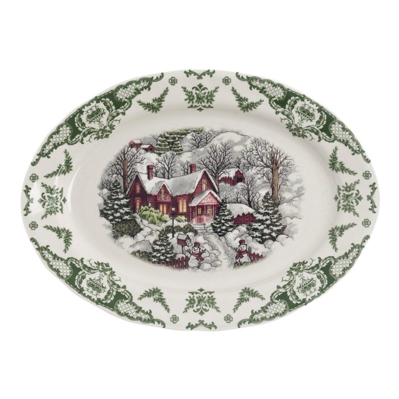 Vassoio ovale Blanc Mariclò collezione Winter Wonderland