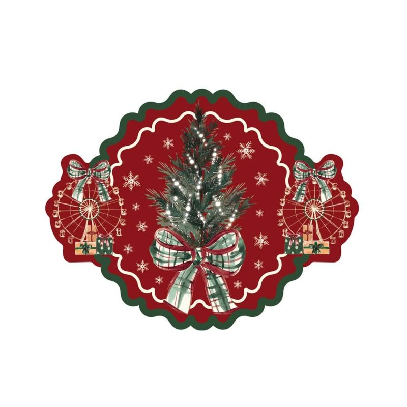 Tovaglietta Natalizia collezione "Natale Italiano" Blanc Mariclò 37x50 cm