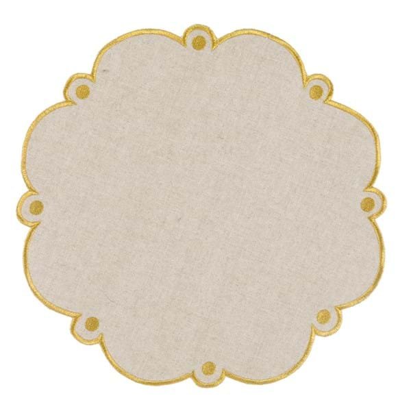 Tovaglietta con smerlatura Blanc Mariclò 35 cm