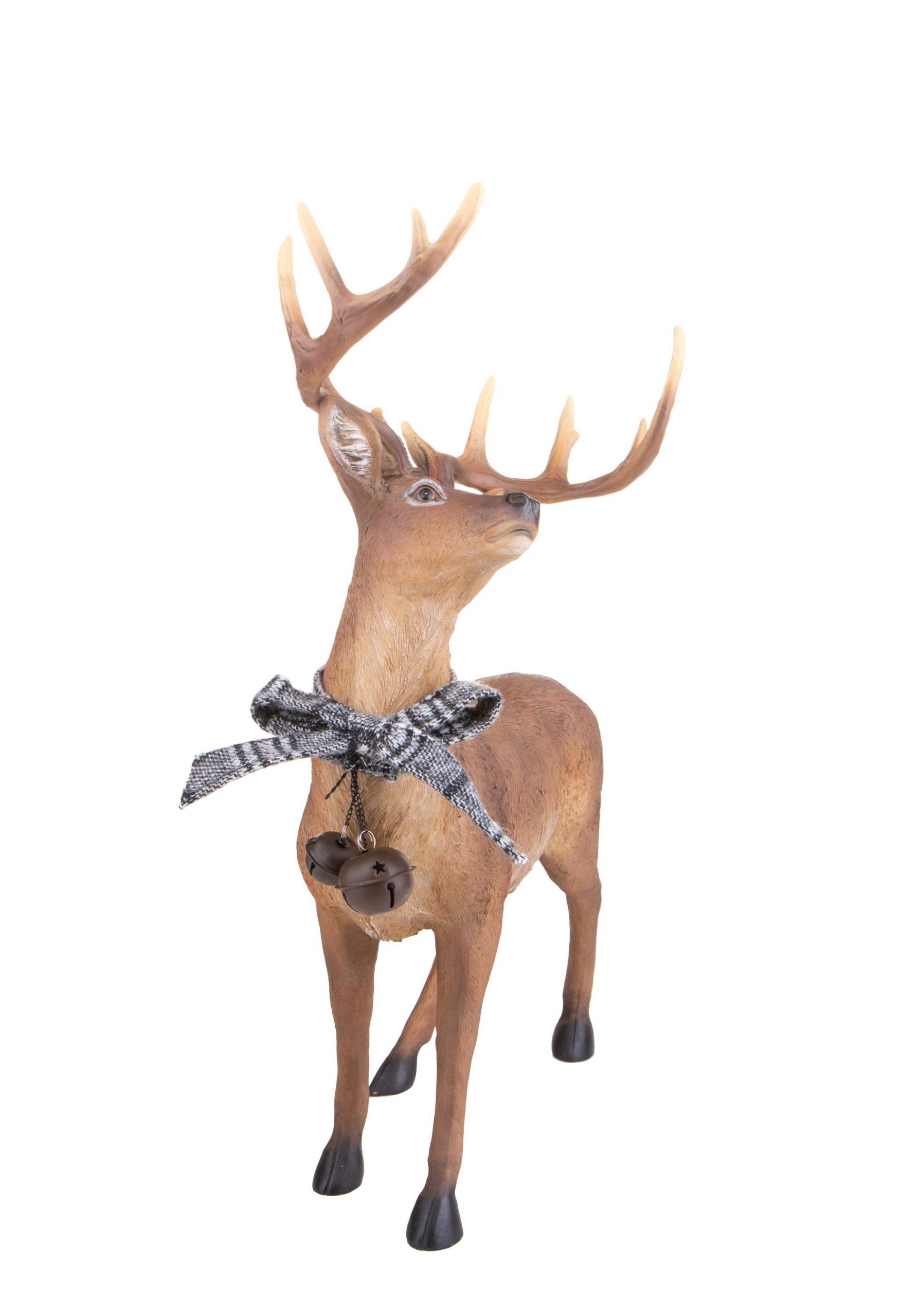 Renna H 52 cm con fiocco e campane Bianchidino