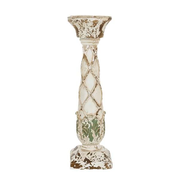 Porta candela 14x14x46 cm Blanc Mariclò