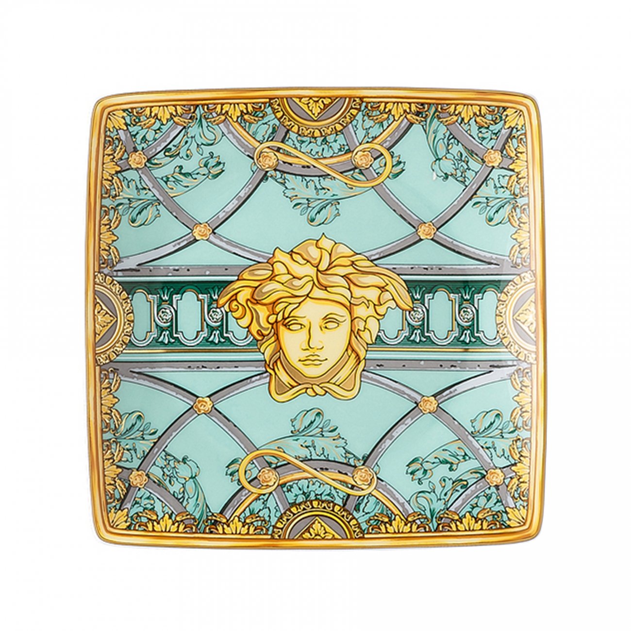 Coppetta quadrata Versace La scala del Palazzo verde 12 cm