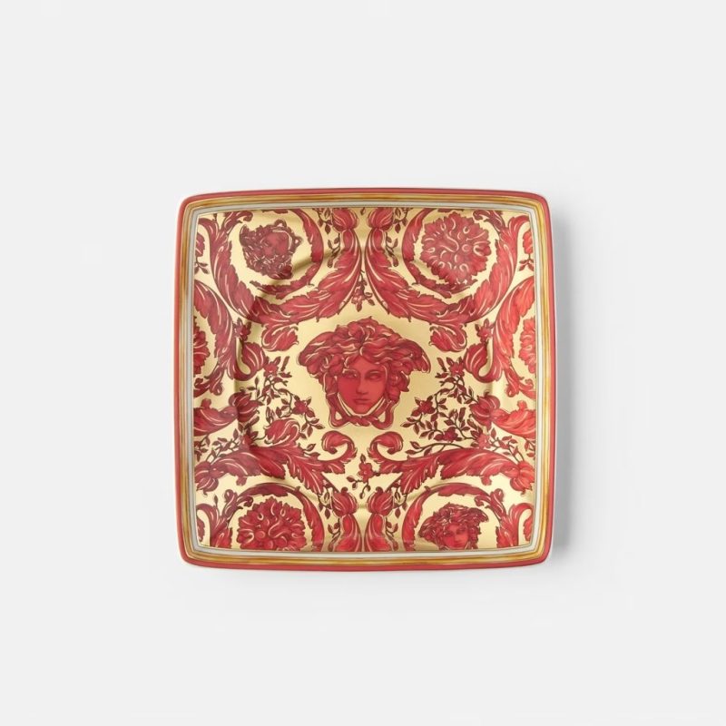 Coppetta quadrata Versace Medusa Garland Red 12 cm