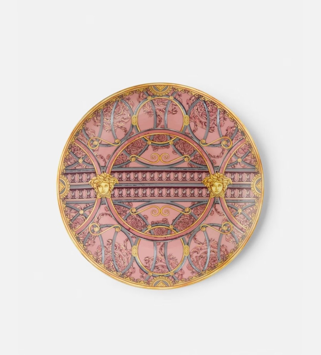 Piatto Porcellana Versace La scala del Palazzo rosa 33 cm