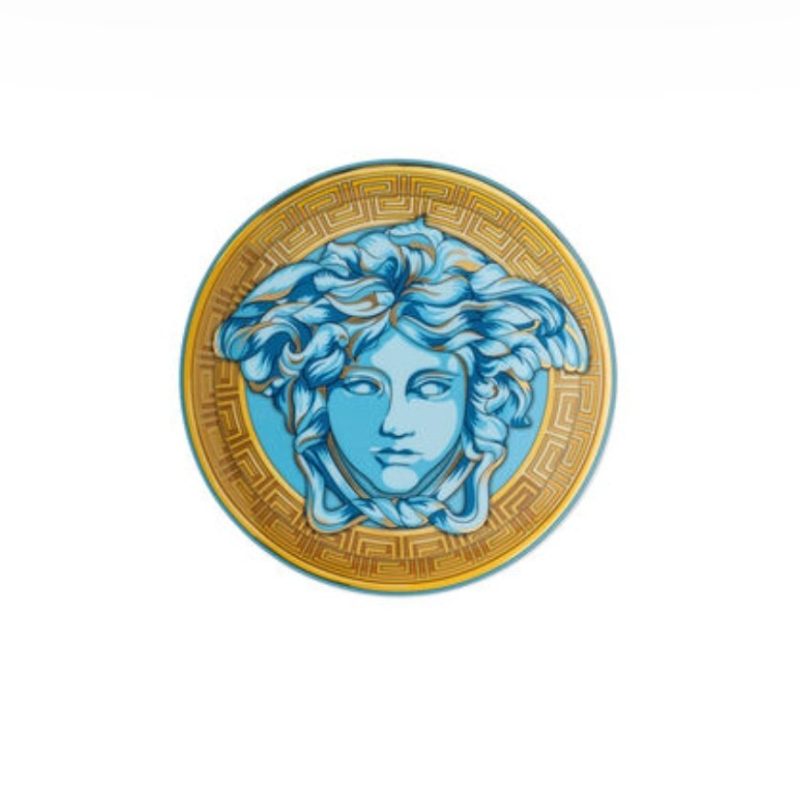 Piatto Piano Medusa Amplified Blue coin Versace 17 cm