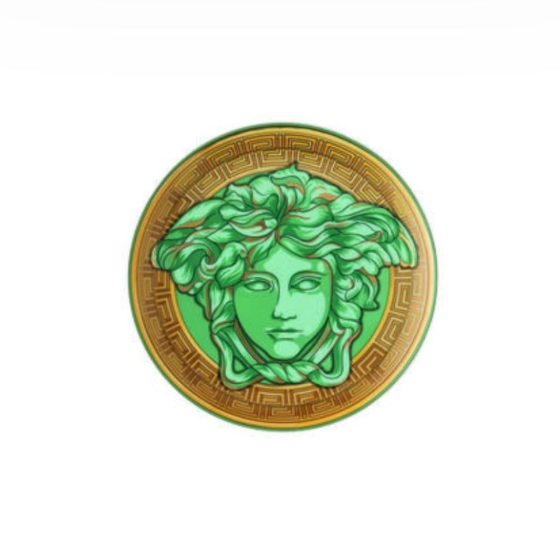 Piatto piano Medusa Amplified Green coin Versace 17 cm