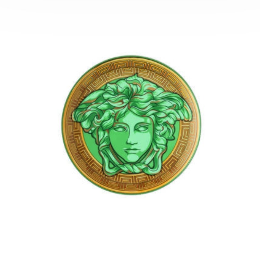 Piatto piano Medusa Amplified Green coin Versace 17 cm