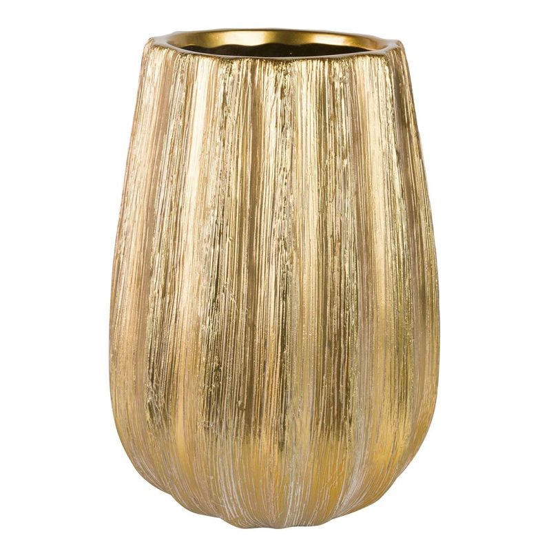 Vaso ceramica dorata 21x21x30 Garpe