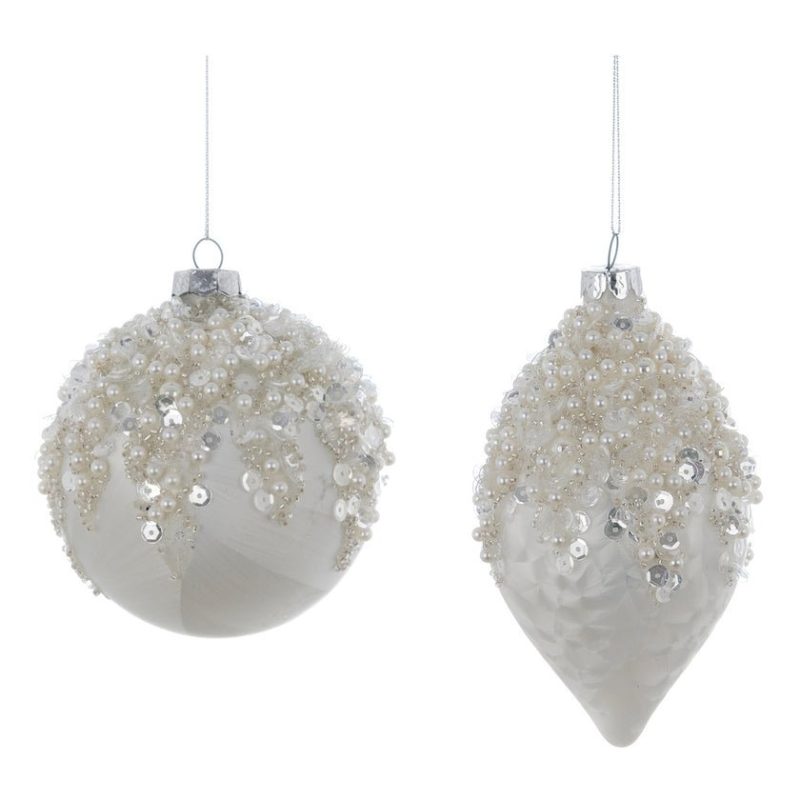 sfere natalizie decorate di Blanc Mariclò