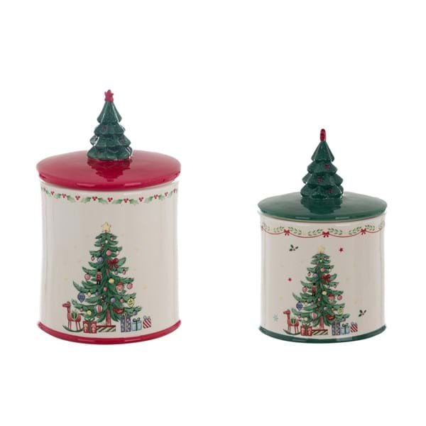 Set 2 barattoli natalizi assortiti di Blanc Mariclò